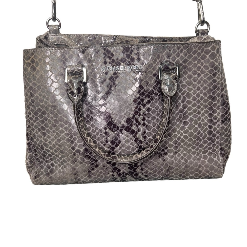 Michael Kors Grey Snakeskin Purse Crossbody